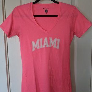 Miami University (OH) Hot Pink Deep Vneck